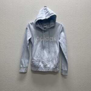 Adidas Womens XS Hoodie Sweatshirts Baby Blue GL6309 Athletic Sporty